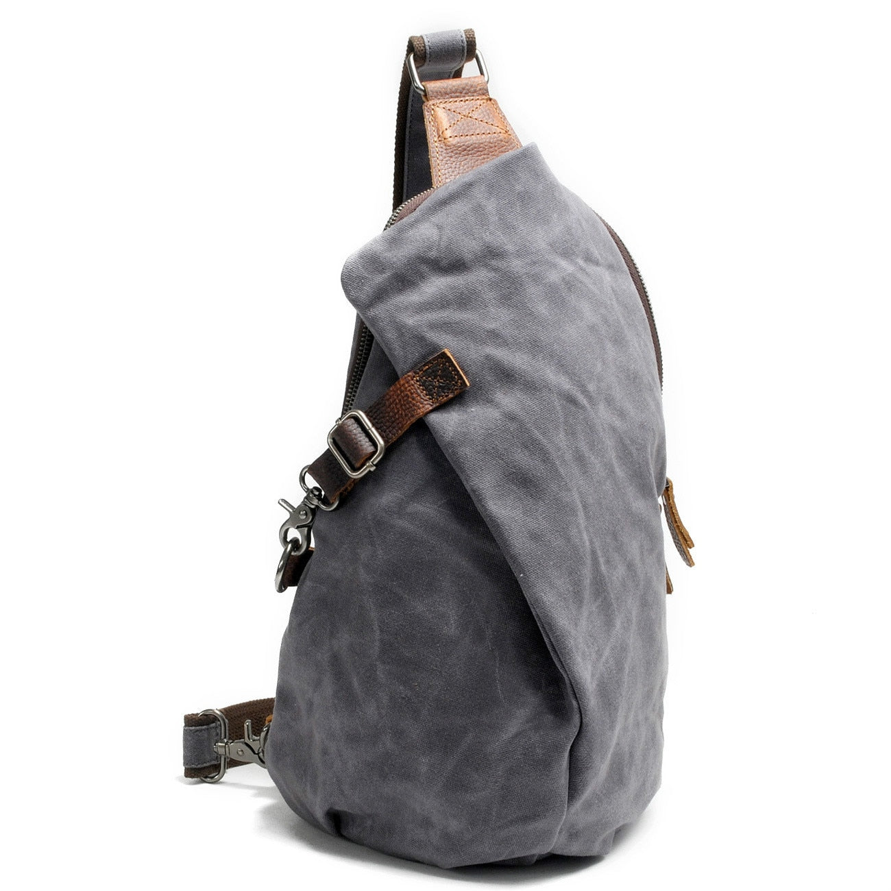 Vandafvisende canvas-crossbodytaske med tyverisikker lomme – multifunktionel