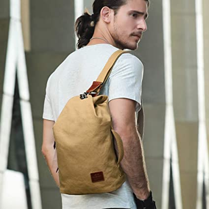 Vandafvisende canvas-crossbodytaske med tyverisikker lomme – multifunktionel