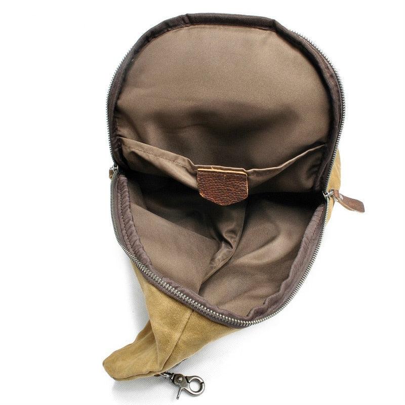 Vandafvisende canvas-crossbodytaske med tyverisikker lomme – multifunktionel