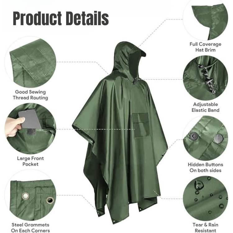 Vandtæt all-terrain-trekkingponcho