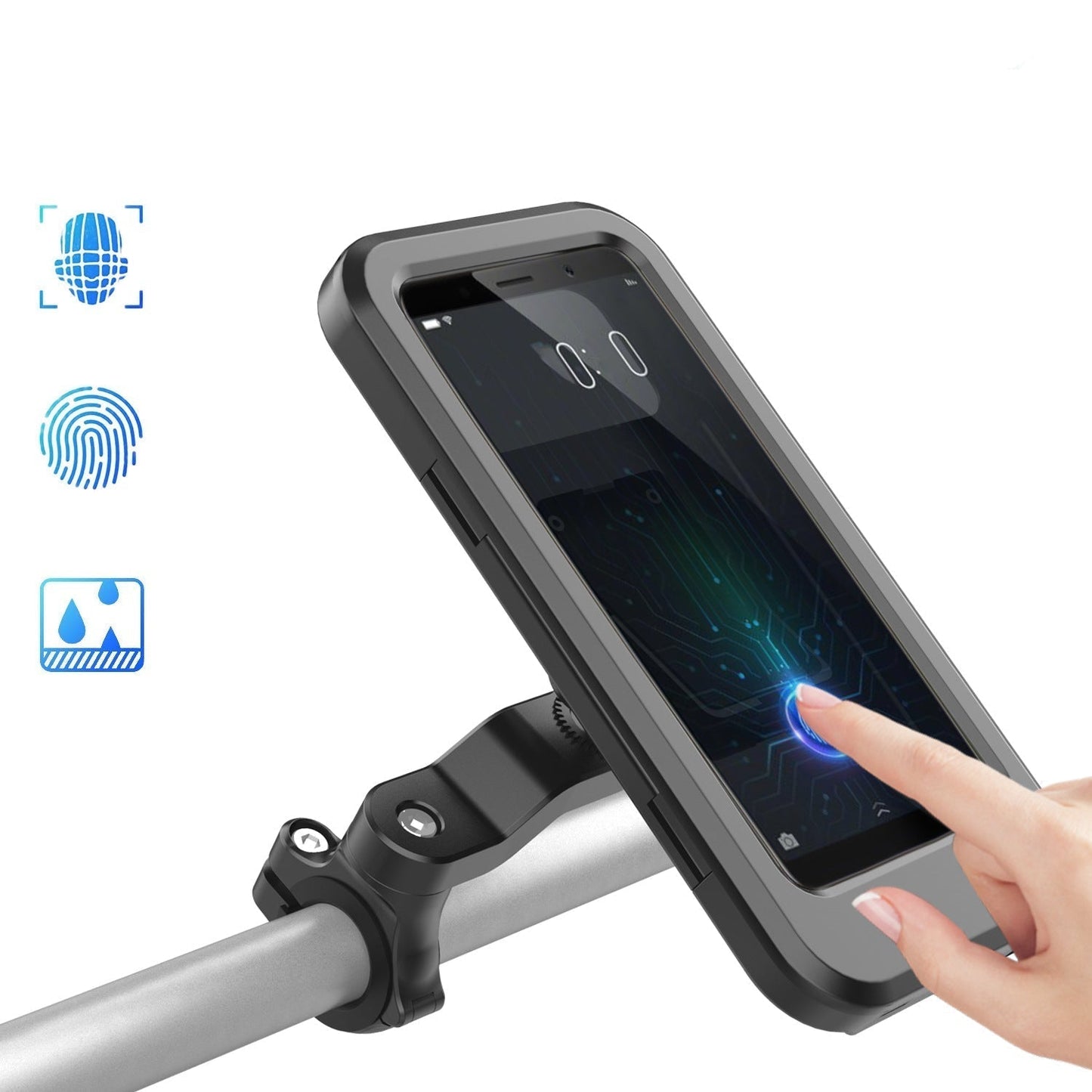Vandtæt holder til cykelstyr med 15W powerbank