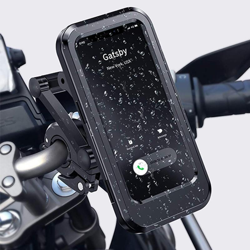 Vandtæt holder til cykelstyr med 15W powerbank