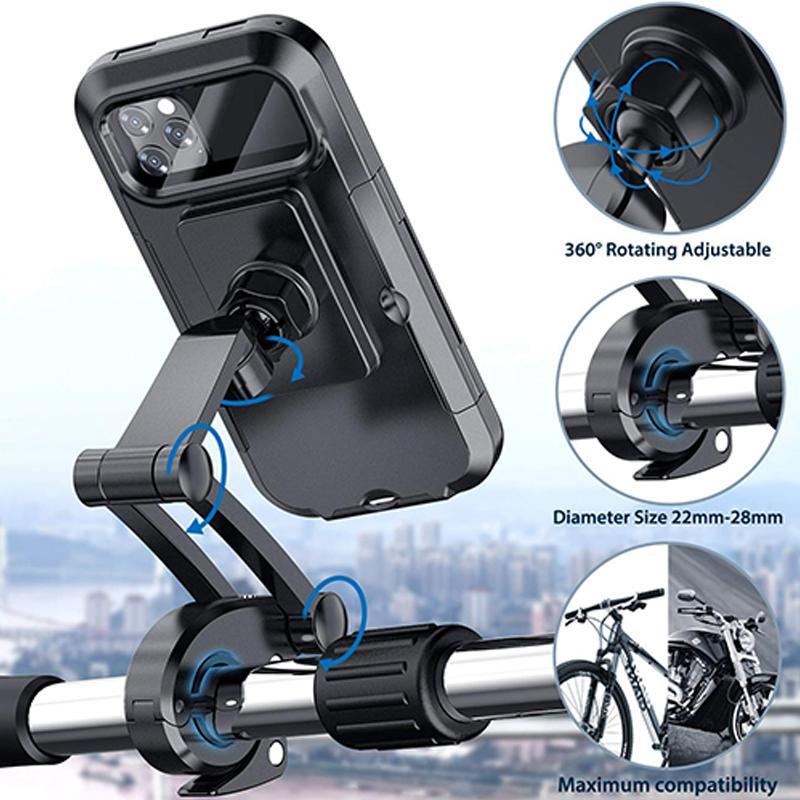 Vandtæt holder til cykelstyr med 15W powerbank