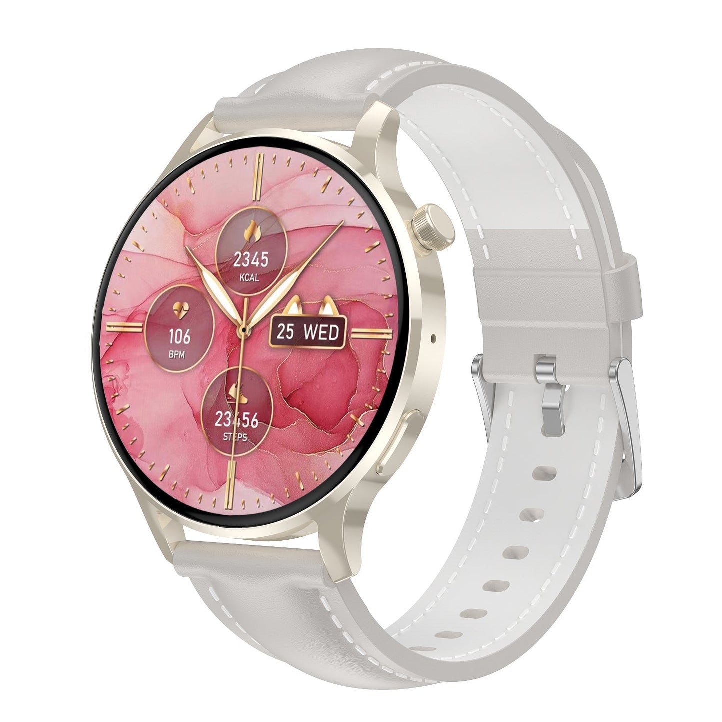 Vandtæt smartwatch med måling af blodsukker, blodtryk og iltmætning samt søvnovervågning