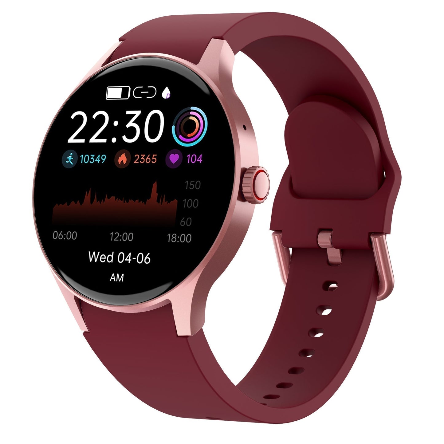 Vandtæt smartwatch med måling af blodsukker, blodtryk og iltmætning samt søvnovervågning