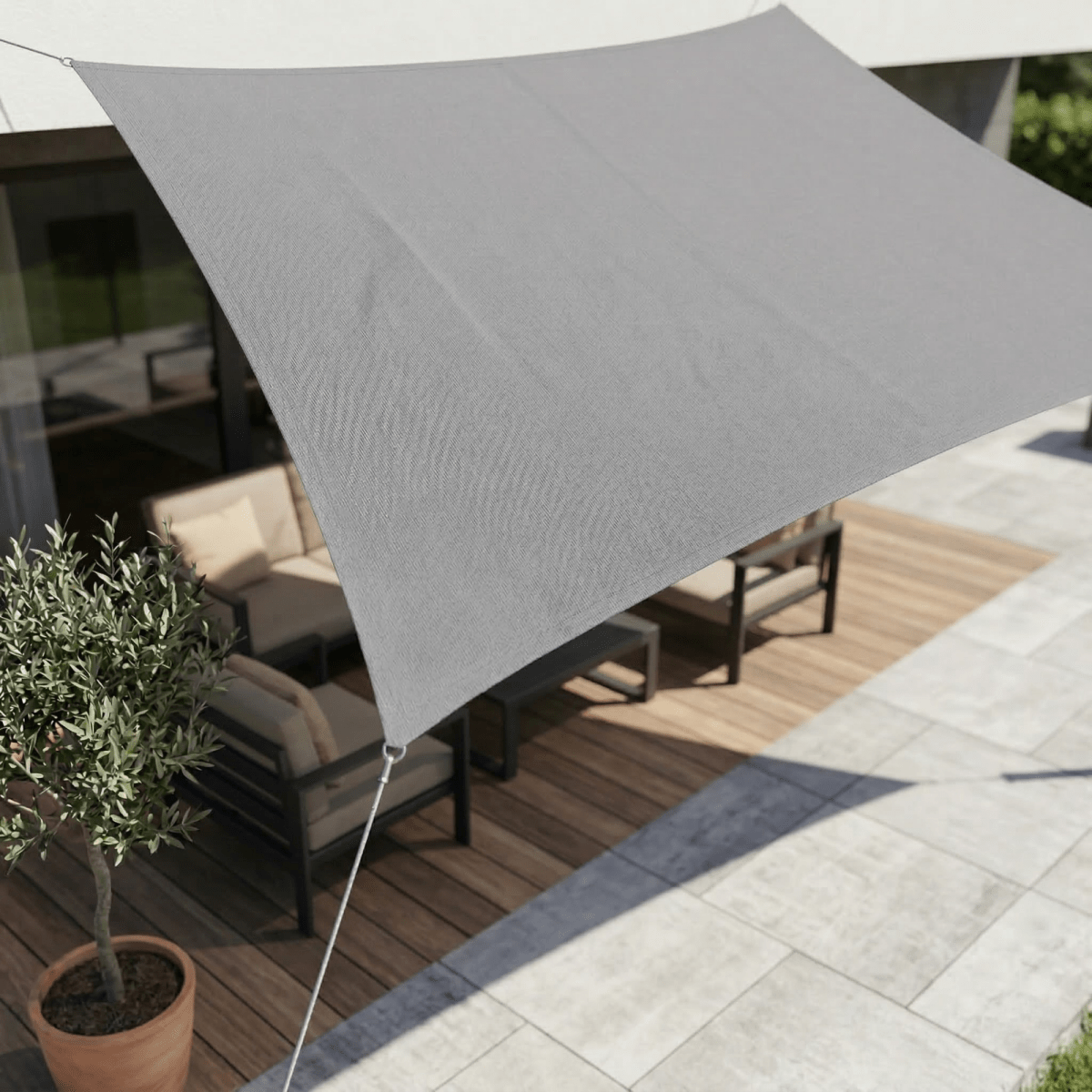 Vandtæt solsejl med UV-beskyttelse til terrasse og balkon