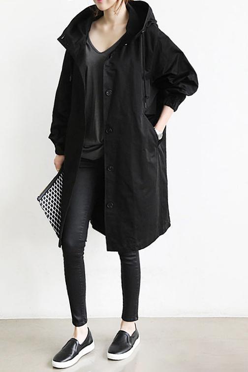 Vandtæt trenchcoat med hætte - Elegant og varm
