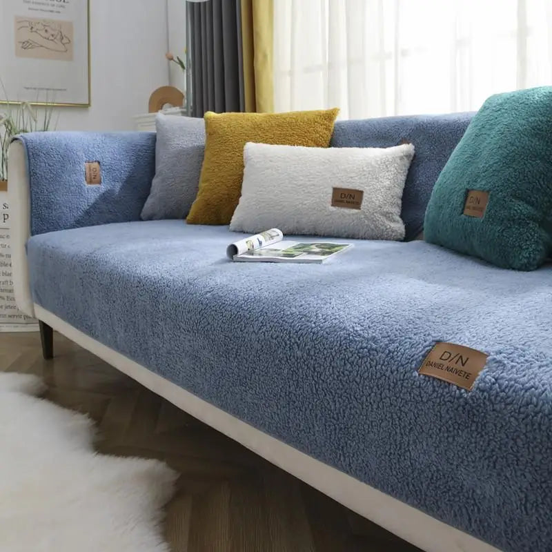 Vandtæt, tykt og skridsikkert sherpa-fleece-sofabetræk