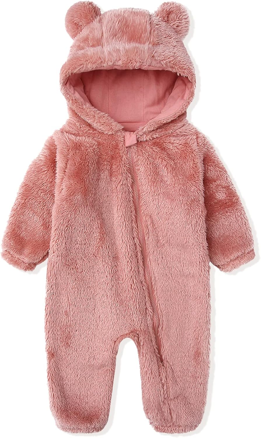 Varm babyheldragt med hætte