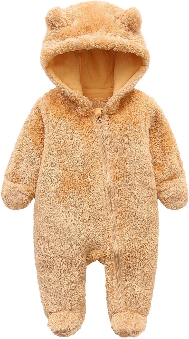 Varm babyheldragt med hætte