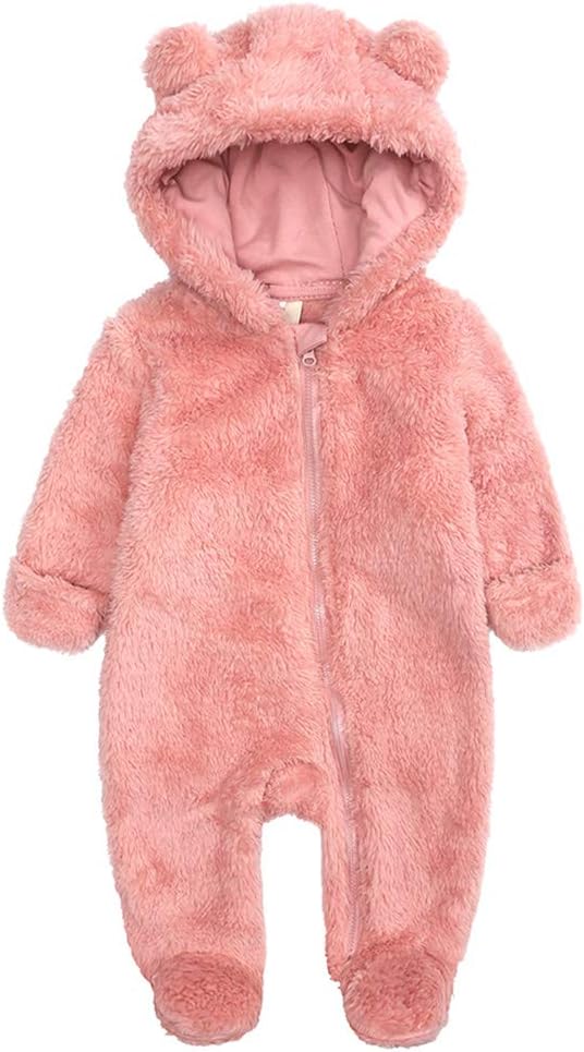 Varm babyheldragt med hætte