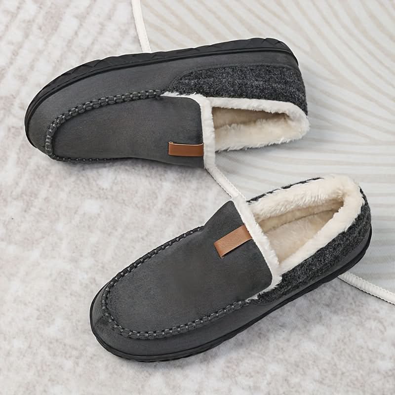 Varme slip-on-sko til mænd fremstillet af kunstuld