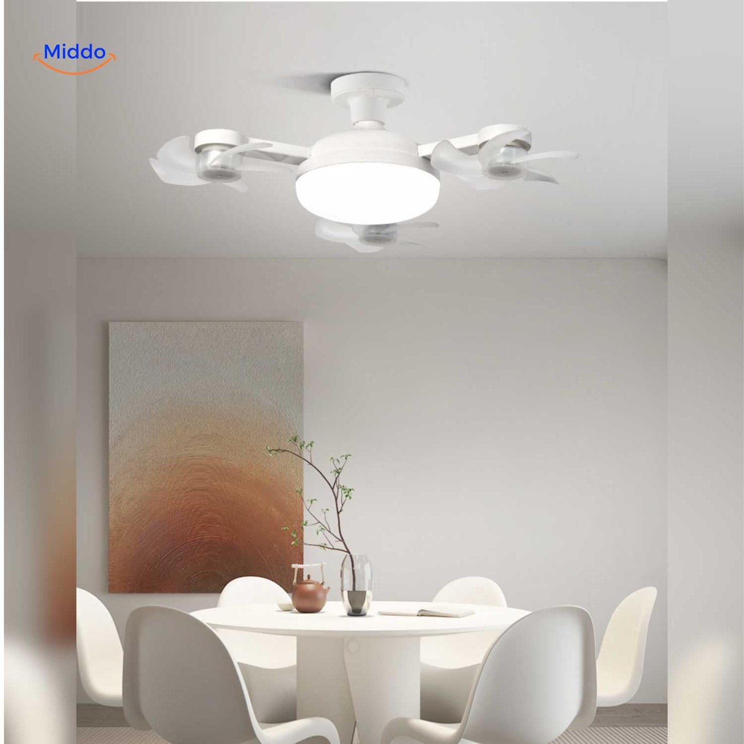 Ventilatorlampe | LED, E27-fatning og stilfuldt loftsdesign