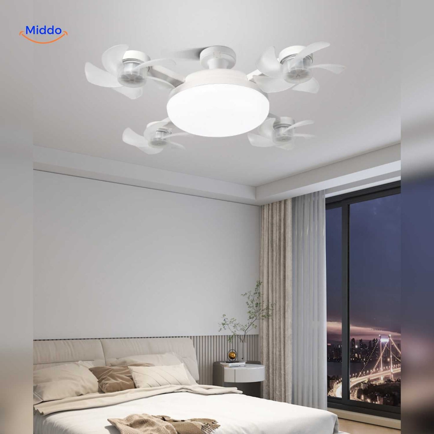 Ventilatorlampe | LED, E27-fatning og stilfuldt loftsdesign
