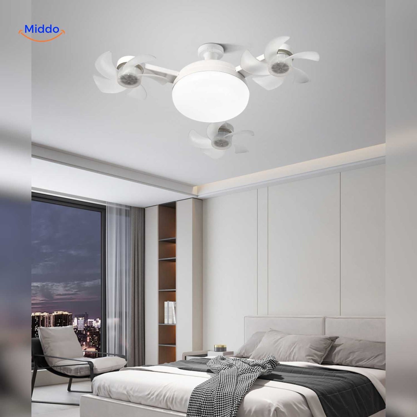 Ventilatorlampe | LED, E27-fatning og stilfuldt loftsdesign