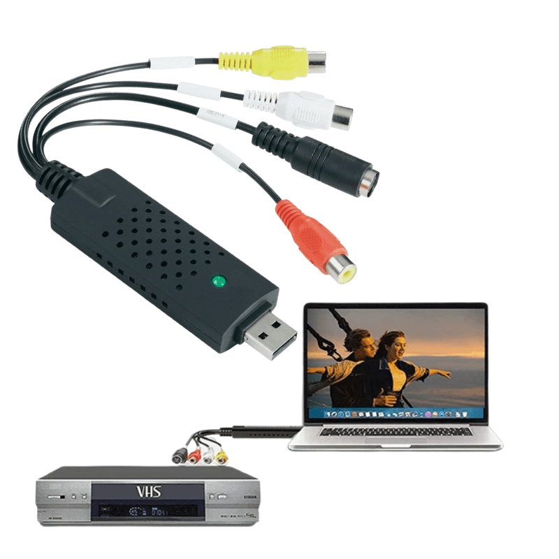 VHS-til-digital-konverter med afspilning og optagelse