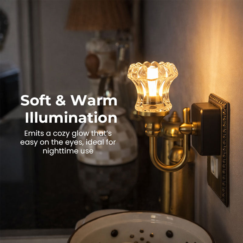 Vintage væglampe | Blødt og varmt lys, plug-in-design