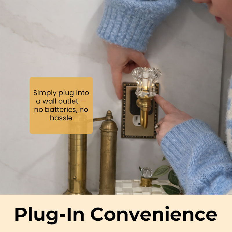 Vintage væglampe | Blødt og varmt lys, plug-in-design