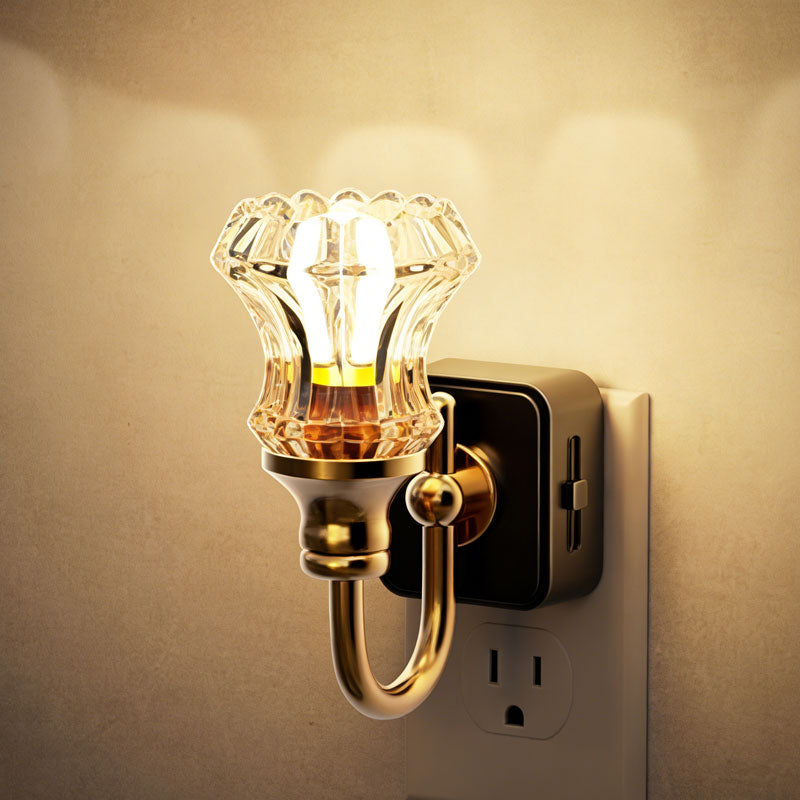 Vintage væglampe | Blødt og varmt lys, plug-in-design