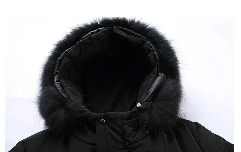Vintersikret parka med hætte