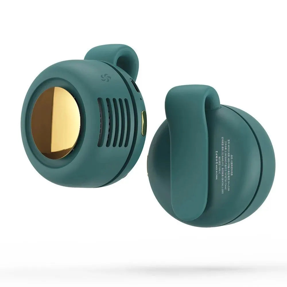 Whirlwind bladløs ventilator – Bærbar USB-genopladelig miniventilator med knapdesign, lydløs til hjemmet og udendørsrejser