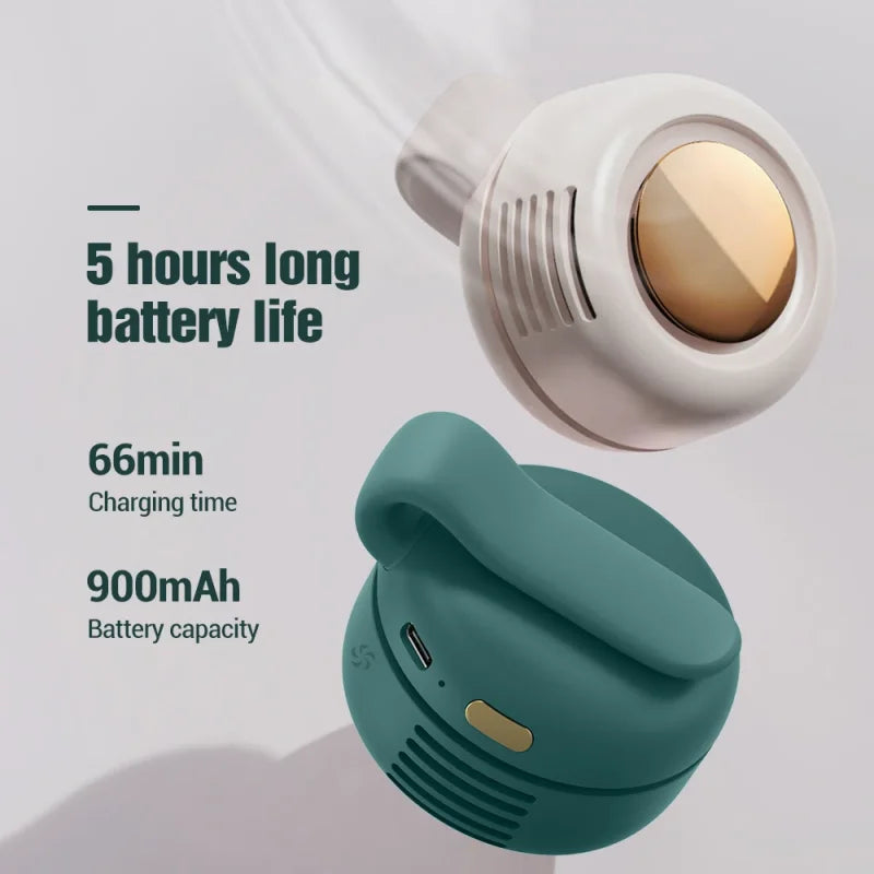 Whirlwind bladløs ventilator – Bærbar USB-genopladelig miniventilator med knapdesign, lydløs til hjemmet og udendørsrejser