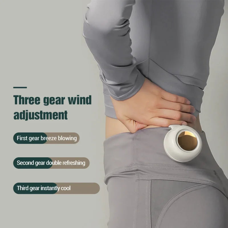 Whirlwind bladløs ventilator – Bærbar USB-genopladelig miniventilator med knapdesign, lydløs til hjemmet og udendørsrejser
