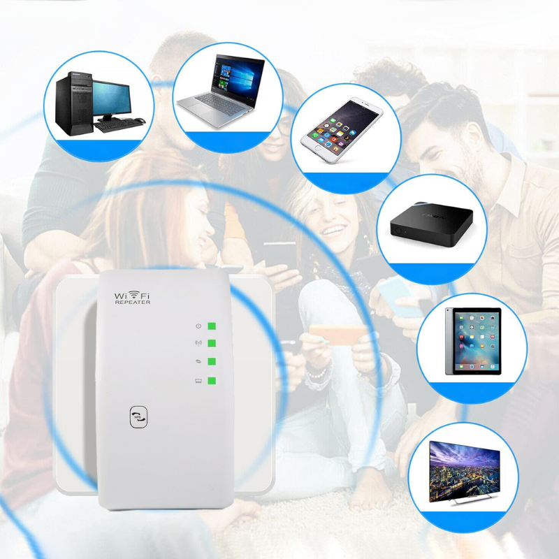WiFi-booster - Trådløs WiFi-forstærker til hurtigt internet
