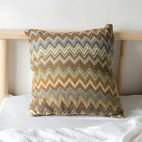 Zigzag-strikket boho-pyntepudebetræk